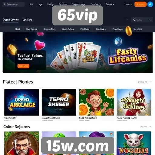 Variedade de jogos oferecidos pelo site 65vip